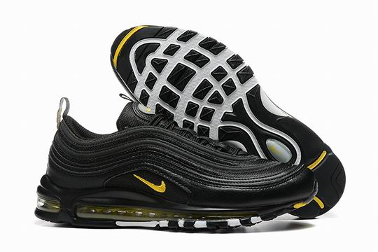 Cheap Nike Air Max 97 Black Yellow Men's Running Shoes-33